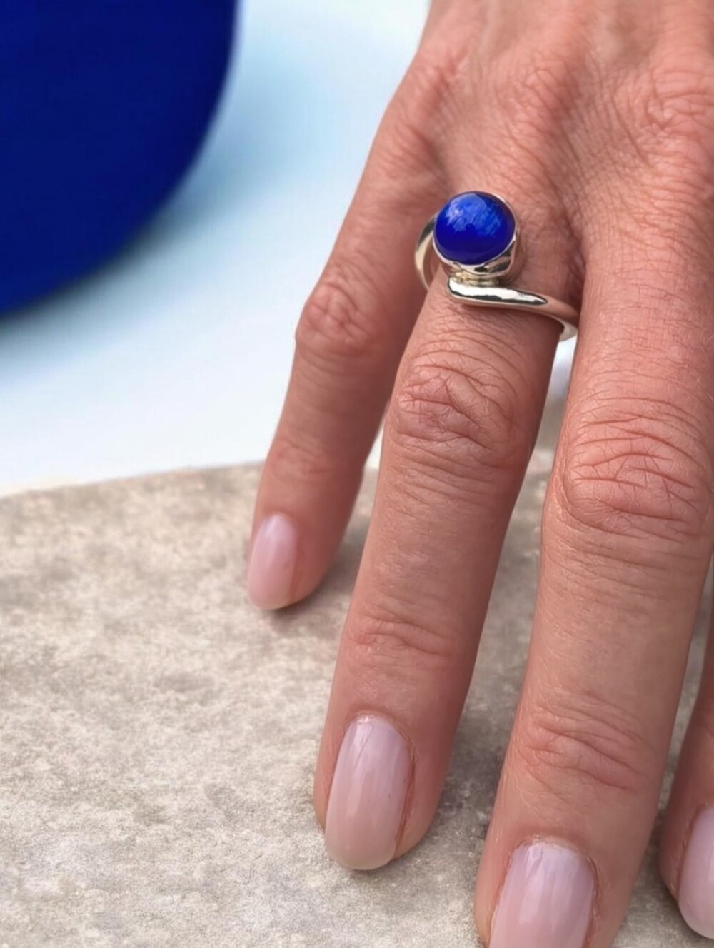 Handmade Cat Eye Bead Ring